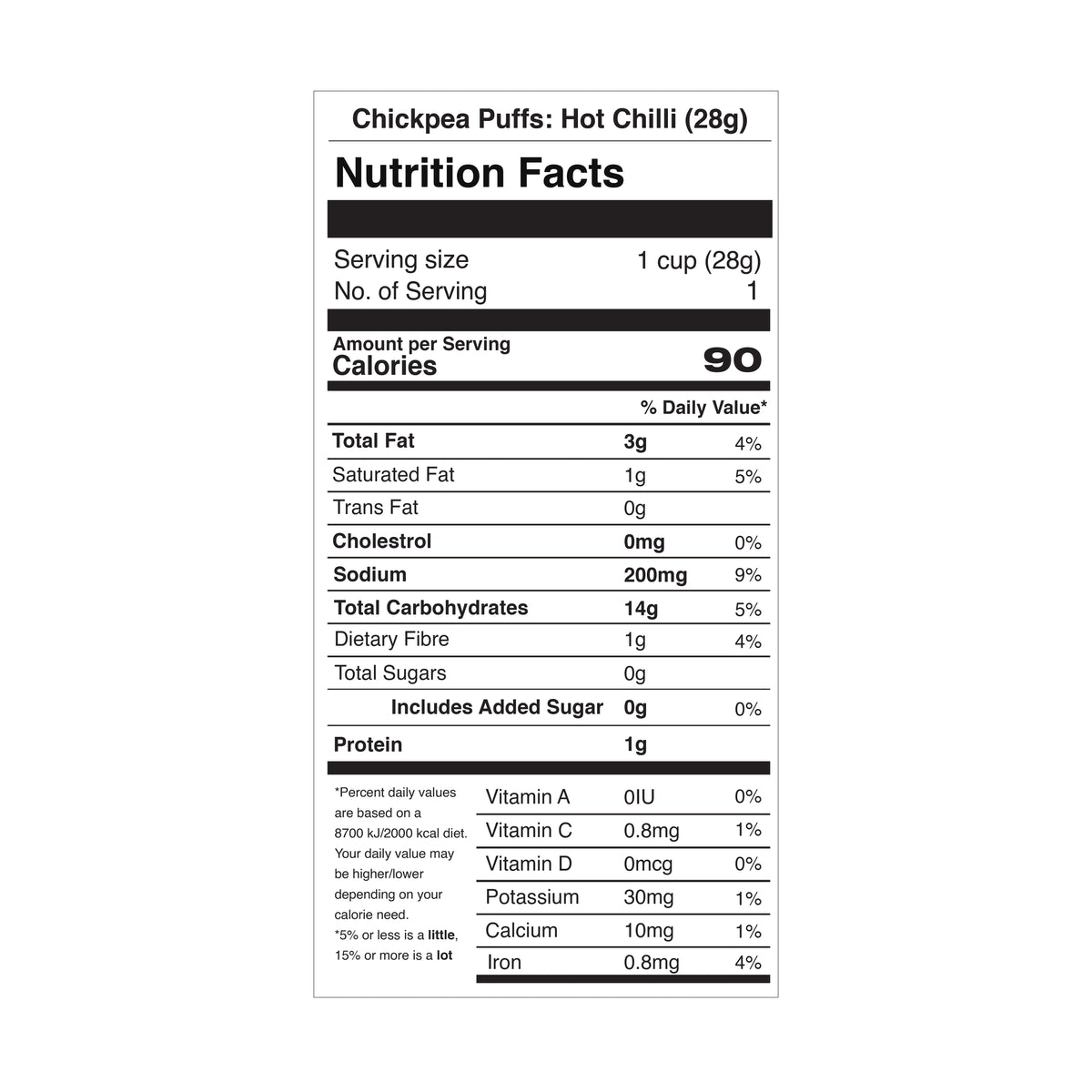 Chickpea Puffs - Hot Chilli