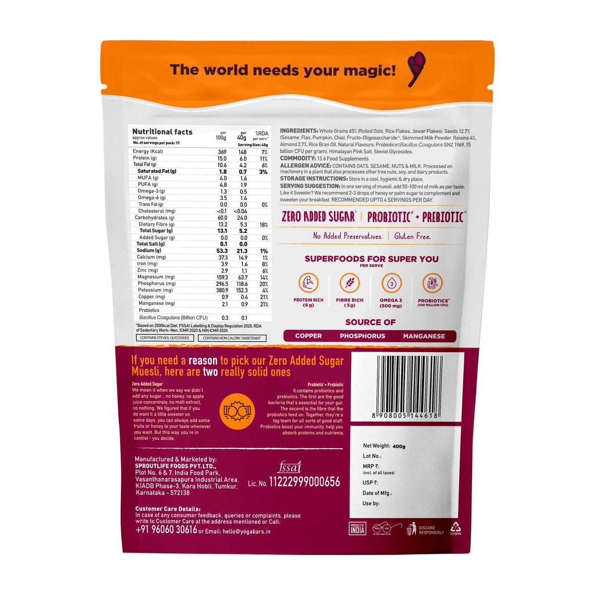 Zero Added Sugar - Super Muesli