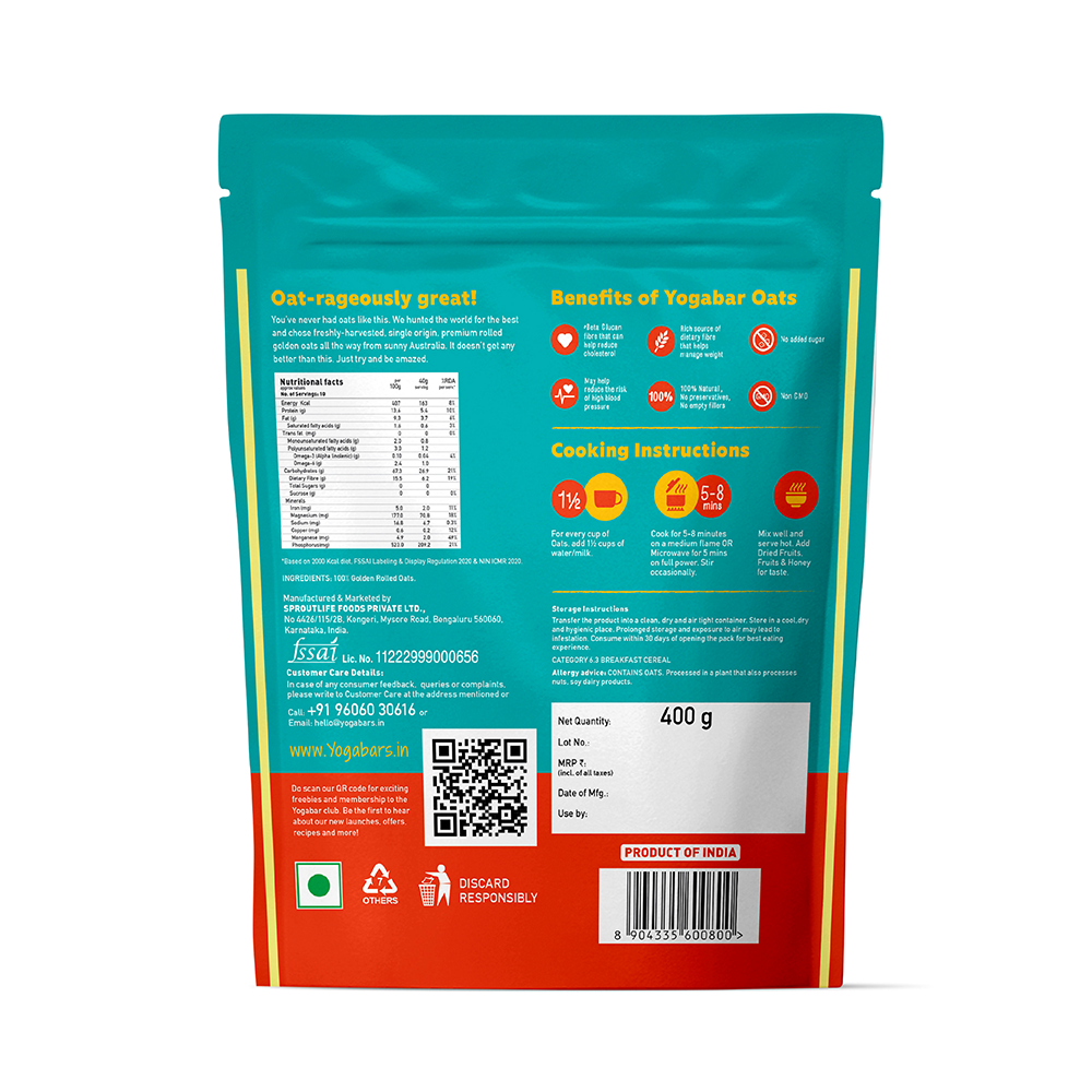 Gluten Free Rolled Oats - 400g