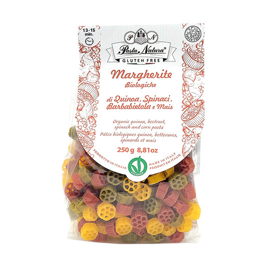 Organic Quinoa, Beetroot, Spinach and Corn Pasta - Rotelle